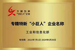 国家重点支持专精特新“小巨人”